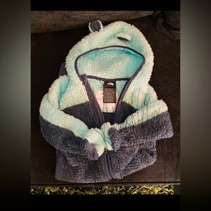 The North Face Plush Sherpa Hoodie in Mint & Navy “Baby smilin” Musthave!
